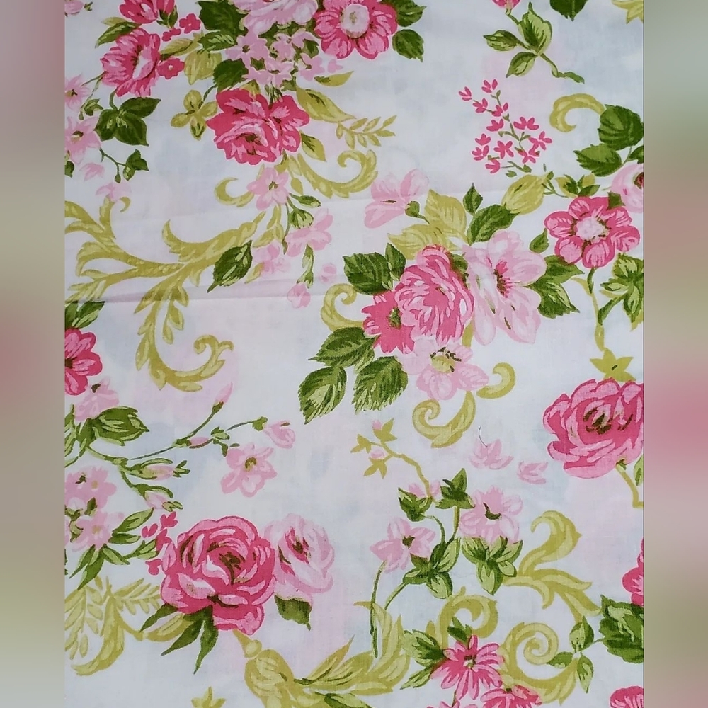 Mohawk KING FLAT Sheet, "Victorian Rose"